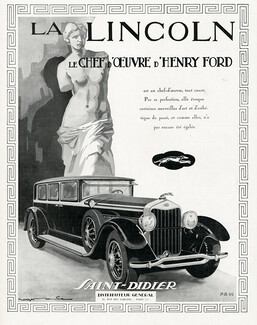 Lincoln 1929 Roger Soubie, Venus de Milo