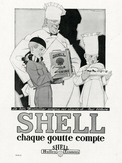 Shell (Motor Oil) 1929 Le Bon Hostellier... Chef, René Vincent