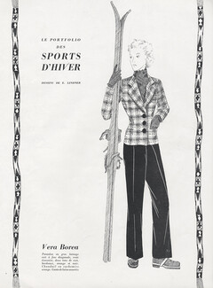 Véra Boréa 1937 Sport Fashion Skis E.Lindner