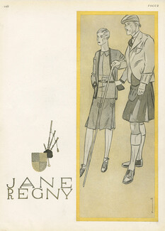 Jane Regny 1929 Ernst Dryden Scottish Sport Fashion Illustration