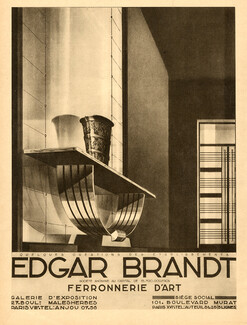Edgar Brandt 1932 Ferronnerie d'art, Art Deco Furniture