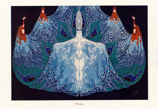 Erté 1926 L'Océan, Art Deco