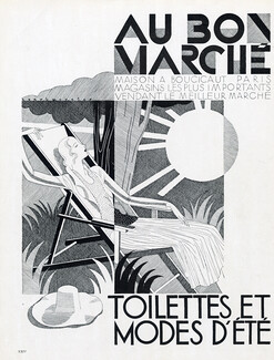 Au Bon Marché 1930 Henri Mercier, deck chair