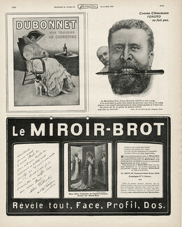 Onoto (Pens) 1909 Portrait Clémenceau, Dubonnet, Miroir Brot (Aline Vallandri)