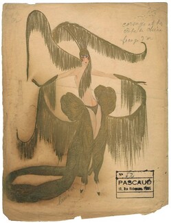 José de Zamora 1923 "Reine de l'Or", Le Palace, Original Costume Design, Chorus Girl
