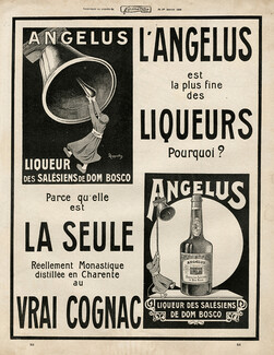 Angelus (Cognac) 1909 Liqueur des Salésiens de Dom Bosco, Leonetto Cappiello