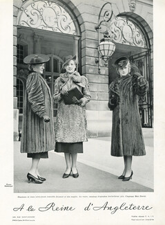 A La Reine D'angleterre 1940 Fur Coats, Photo Seeberger, Hotel Ritz Paris