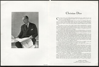 Christian Dior, 1957 - in tribute to Christian Dior, Photo Maywald, Text by Andrée Castanié