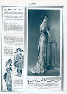 La Mode chez Beer, 1910 - Evening Dress, Photo Félix, Texte par Buloz