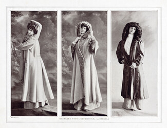 Drecoll 1908 Manteaux pour l'Automobile, Coats for Cars, Photos Reutlinger