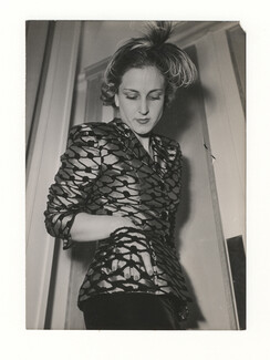 O'Rossen (Couture) 1950 Original Fashion Photo Press, Robert Cohen, Evening Suit