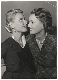 Elizabeth Arden & Prevost (Hairstyle) 1952 Original Photo Press Agip, Robert Cohen