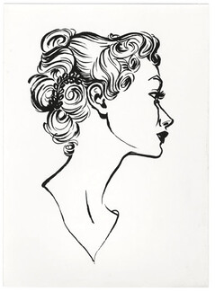 Harriet Hubbard Ayer (Hairstyle) 1952 Original Photo Press