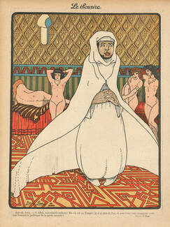 Louis Jou 1908 Harem Nude, Abd-el Aziz Moroccan sultan