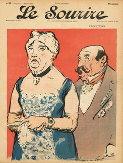 Hermann-Paul 1900 "Receptions", Caricature
