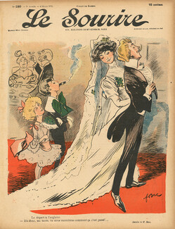 Ferdinand Bac 1905 "Le départ à l'anglaise" Marriage, Wedding Dress