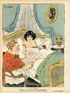 Chas Laborde 1912 Sexy Looking Girl, Bedroom