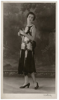 Emile Bechoff 1924 Dinner Dress, Original Fashion Photograph Rahma