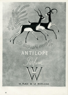 Weil (Perfumes) 1945 "Antilope" 16 place de la Madeleine, Paris