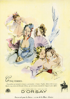 D'Orsay (Perfumes) 1945 Cinq Femmes... André Delfau