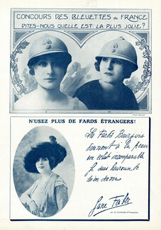Bourjois (Cosmetics) 1916 Jane Faber, Autograph, Portrait