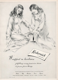 Kickernick (Lingerie) 1945 Nightgown, Pajamas