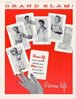 Perma-Lift (Lingerie) 1956 Brassieres, Girdles, Playing Cards