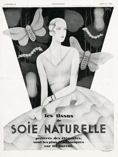 Soie Naturelle 1929 Art Deco Grejt