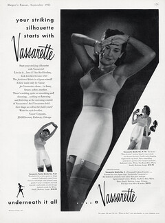 Vassarette (Lingerie) 1951 Brassiere, Girdle