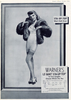 Warner's 1943 Girdle Pin-up Stockings Hosiery Le Gant