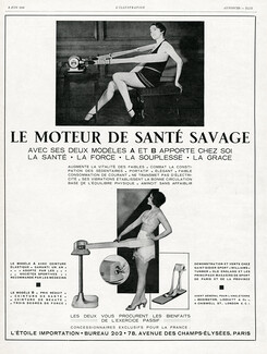 Le Moteur de Santé Savage 1929 Ceinture de santé, Exercice passif