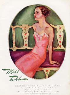 Stylecraft (Lingerie) 1947 "Miss Deb slips" Nightgown