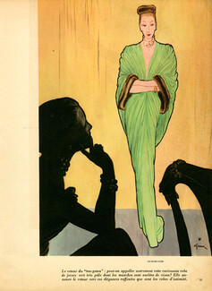 Jacques Fath 1946 The-Gown, Evening Gown, René Gruau