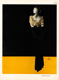 Jeanne Lanvin 1946 Evening Gown René Gruau