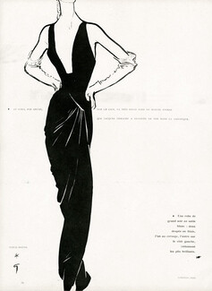 Marcel Rochas 1949 René Gruau, Evening Gown