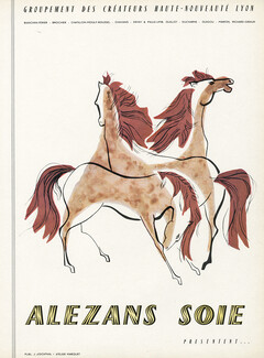 Alezans Soies (Fabric) 1956 Group Creators