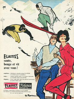 Helanca Elastiss 1961 M. Rousseau, Skiing