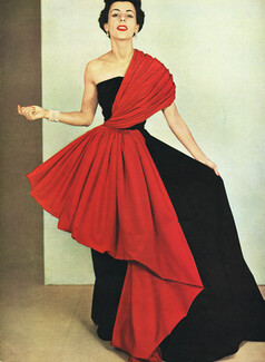 Grès (Germaine Krebs) 1950 Evening Gown, Bianchini Férier, Philippe Pottier