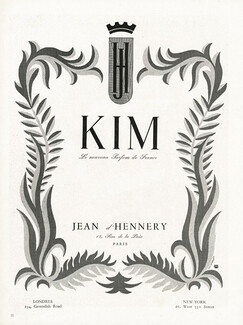 Jean d'Hennery (Perfumes) 1946 Kim, Guy Georget