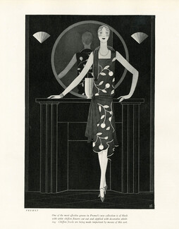 Premet 1927 Chiffon Flowers, Dinner Gown, Reynaldo Luza