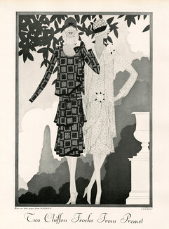 Premet 1927 Afternoon Summer Dresses, Hats from Reboux, Reynaldo Luza