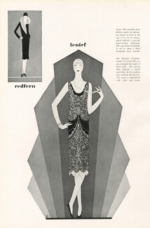 Alfred Lenief (Creator Baronne Fouquier) 1927 embroidery silver, black satin, Evening Gown, Reynaldo Luza