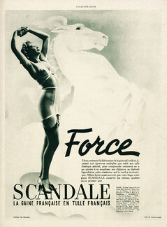 Scandale (Lingerie) 1940 "Force", Girdle, Garters, Horse (L)