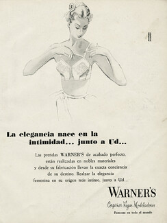Warner's (Lingerie) 1955 Bra, Spanish advert, Lagarrigue Propaganda