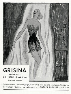 Grisina (Lingerie) 1950 Gaines-culottes, Corselet