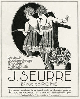 J. Seurre (Lingerie) 1922 Corsets, Deshabillés... Babydoll, René Vincent