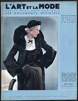 L'Art et la Mode 1931 N°22, Bruyère, Agnès-Drecoll, Chanel, Paquin, Paul Scavone, Photo Georges Saad, 48 pages