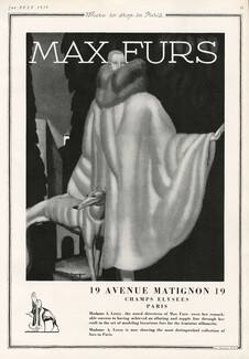 Fourrures Max 1927 Jean Dupas, Sighthound, Fur Coat