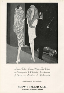 Bonwit Teller 1927 William Bolin, Evening Fur Coats