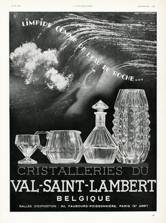 Cristalleries du Val Saint Lambert (Crystal Glass) 1935 Belgique